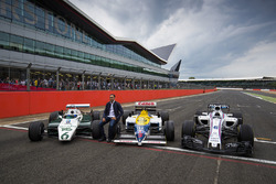 Pastor Maldonado, a Williams FW08, FW11 and a Williams FW40