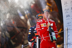 Podium: second place Sebastian Vettel, Ferrari