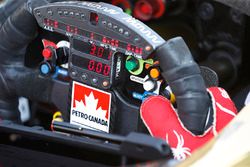 James Hinchcliffe, Schmidt Peterson Motorsports Honda steering wheel cockpit