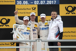 Podium: Racewinnaar Maxime Martin, BMW Team RBM, BMW M4 DTM, tweede plaats Lucas Auer, Mercedes-AMG