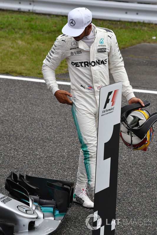 Lewis Hamilton, Mercedes AMG F1 in parc ferme
