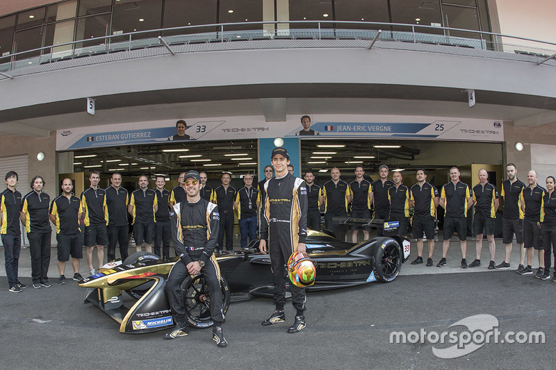 Foto de grupo Techeetah team, Jean-Eric Vergne y Esteban Gutiérrez