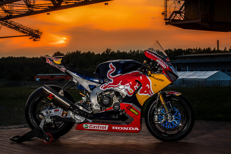 Das Bike von Stefan Bradl, Honda World Superbike Team am F60 Bagger