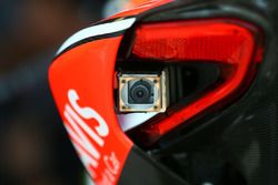 Rear facing camera on the bike of Chaz Davies, Ducati Team