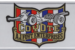 Carlos Munoz, A.J. Foyt Enterprises Chevrolet tool box, logo