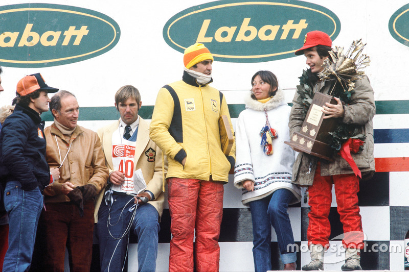 Podium: Pemenang balapan Gilles Villeneuve, Ferrari; runner-up Jody Scheckter, Wolf; peringkat ketiga Carlos Reutemann, Ferrari
