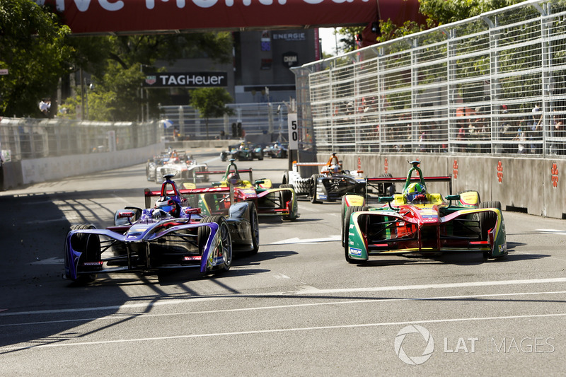 Jose Maria Lopez, DS Virgin Racing, battles with Lucas di Grassi, ABT Schaeffler Audi Sport