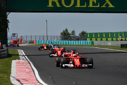 Sebastian Vettel, Ferrari SF70-H leads at the start of the race