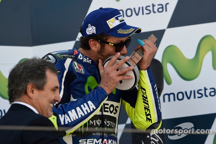 Podium: third place Valentino Rossi, Yamaha Factory Racing