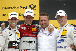 Podium: Race winner Nico Müller, Audi Sport Team Abt Sportsline, Audi RS 5 DTM; second place Tom Blomqvist, BMW Team RBM, BMW M4 DTM; Michael Seifert (GER) Team manager Abt Sportsline; Maxime Martin, BMW Team RBM, BMW M4 DTM
