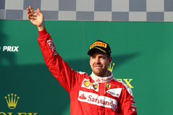Podium: third place Sebastian Vettel, Ferrari