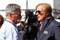 (L to R): Chase Carey, Formula One Group Chairman with Danny Sullivan, FIA Steward