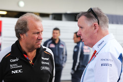 (L to R): Robert Fernley, Sahara Force India F1 Team Deputy Team Principal with Mike O'Driscoll, Williams Group CEO