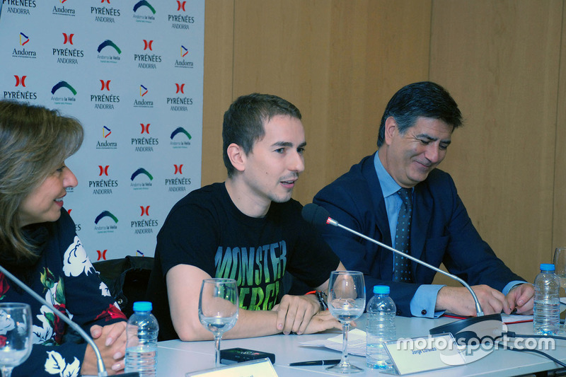 Jorge Lorenzo, Yamaha Factory Racing, bei der Pressekonferenz