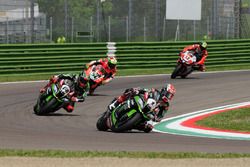 Jonathan Rea, Kawasaki Racing Team, Tom Sykes, Kawasaki Racing Team et Davide Giugliano, Aruba.it Racing - Ducati Team