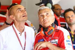 Claudio Domenicali, Director General de Ducati, Davide Tardozzi, director del equipo Ducati Team