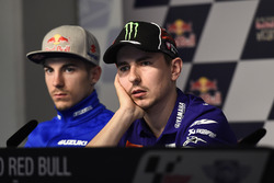 Maverick Viñales, Team Suzuki MotoGP; Jorge Lorenzo, Yamaha Factory Racing
