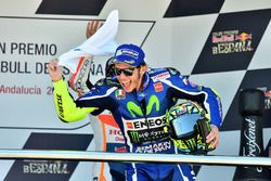 Podium : le vainqueur Valentino Rossi, Yamaha Factory Racing