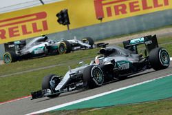 Lewis Hamilton, Mercedes AMG F1 Team W07 and Nico Rosberg, Mercedes AMG F1 Team W07