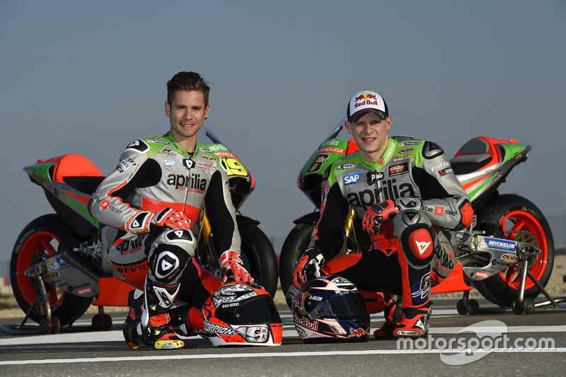 Alvaro Bautista y Stefan Bradl, Gresini Racing Aprilia RS-GP 2016