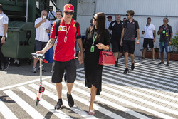 Kimi Raikkonen, Ferrari with his wife Minttu Virtanen,