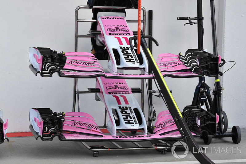 El morro y alerones delanteros del Force India VJM11