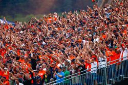 A large Dutch fan contingent present to support Max Verstappen, Red Bull Racing