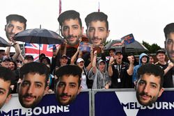 Daniel Ricciardo, Red Bull Racing fans with masks