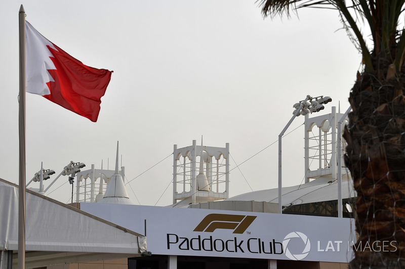 Paddock Club and Bahrain flag