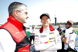 Dieter Gass, Head of DTM Audi Sport with Mattias Ekström, Audi Sport Team Abt Sportsline