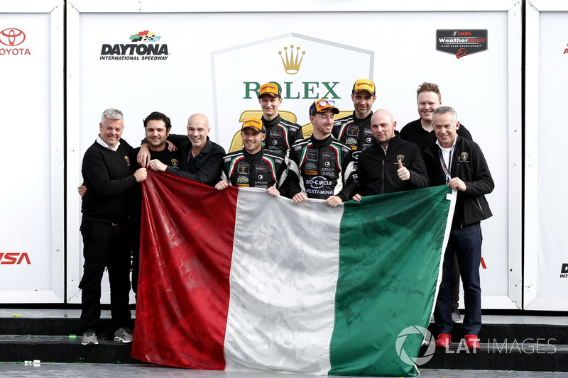 Winner GTD: #11 GRT Grasser Racing Team Lamborghini Huracan GT3: Rolf Ineichen, Mirko Bortolotti, Franck Perera, Rik Breukers