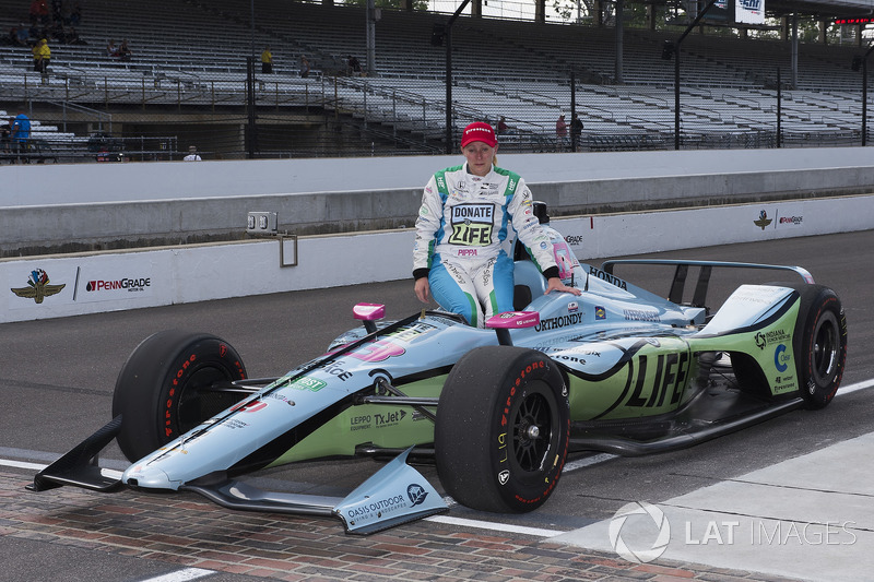 Pippa Mann after failing to qualify for this year's race, Dale Coyne Racing Honda