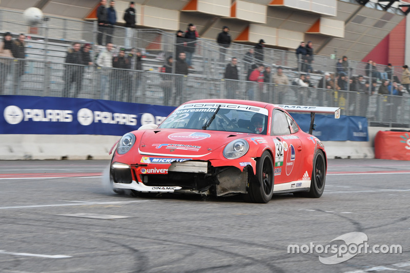 La Porsche 911 GT3 Cup incidentata di Gianmarco Quaresmini, Dinamic Motorsport