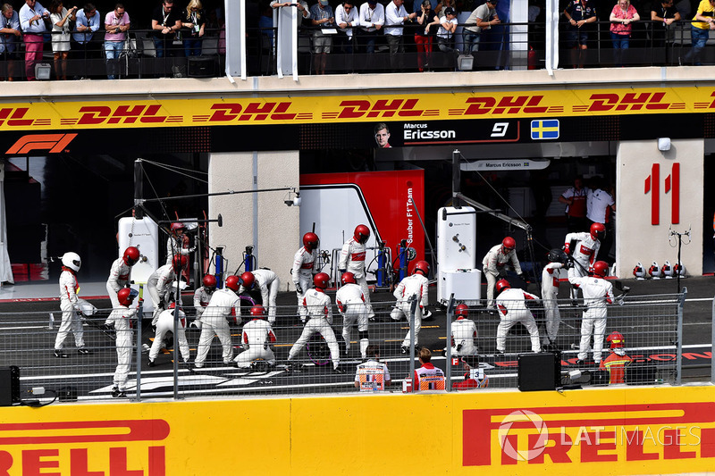 Sauber se prépare pour un arrêt au stand
