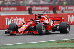 Sebastian Vettel, Ferrari, celebrates his pole position