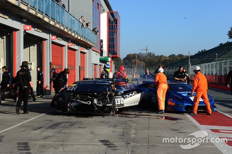 #130 DAC Motorsport: Brandon Gdovic, Emmanuel Anassis, vettura incidentata
