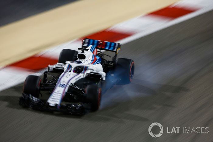 Lance Stroll, Williams FW41 Mercedes, bloccaggio