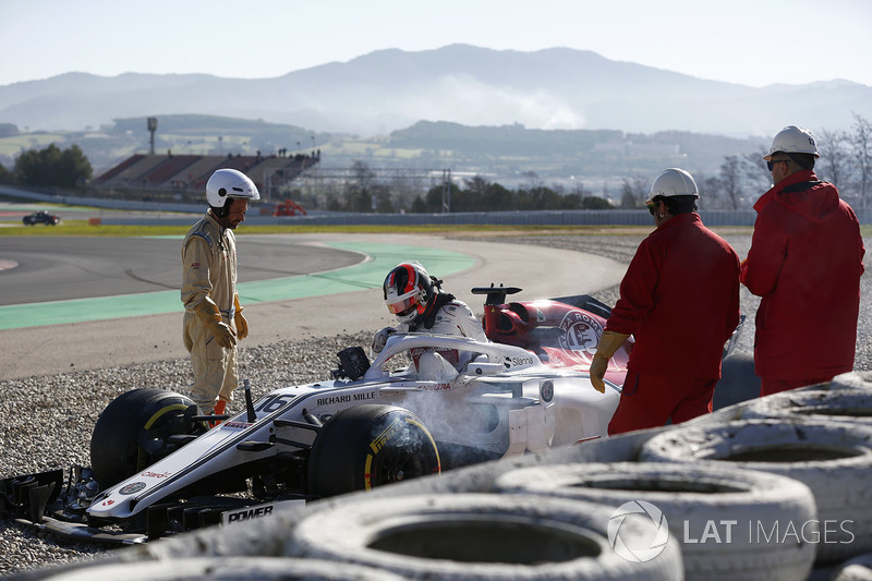 Charles Leclerc, Alfa Romeo Sauber C37 crashes