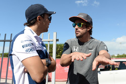 Felipe Massa, Williams ve Fernando Alonso, McLaren