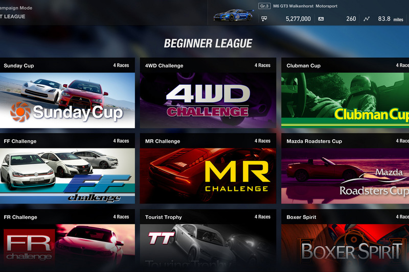 Nuevo modo de juego offline de GT Sport