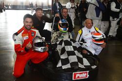 Race winners, Xavier Coupal, Marc-Antoine Cardin, René Fagnan, Nissan Micra Cup Team