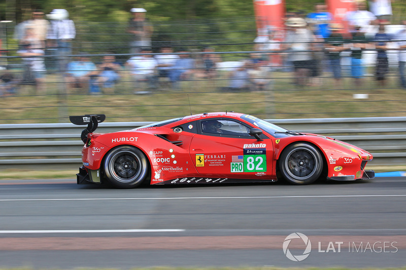 #82 Risi Competizione Ferrari 488 GTE: Toni Vilander, Giancarlo Fisichella, Pierre Kaffer