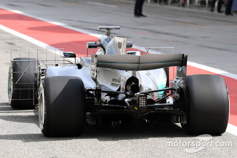 Valtteri Bottas, Mercedes AMG F1 W08 with aero sensor