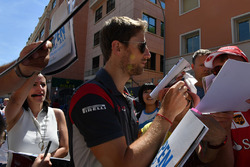 Romain Grosjean, Haas F1 signs autographs for the fans