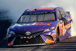 Race winner Denny Hamlin, Joe Gibbs Racing Toyota