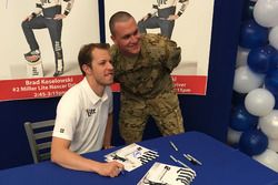 Brad Keselowski with military members