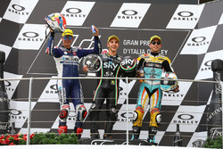 Podio: il secondo classificato Fabio Di Giannantonio, Del Conca Gresini Racing Moto3, il vincitore d