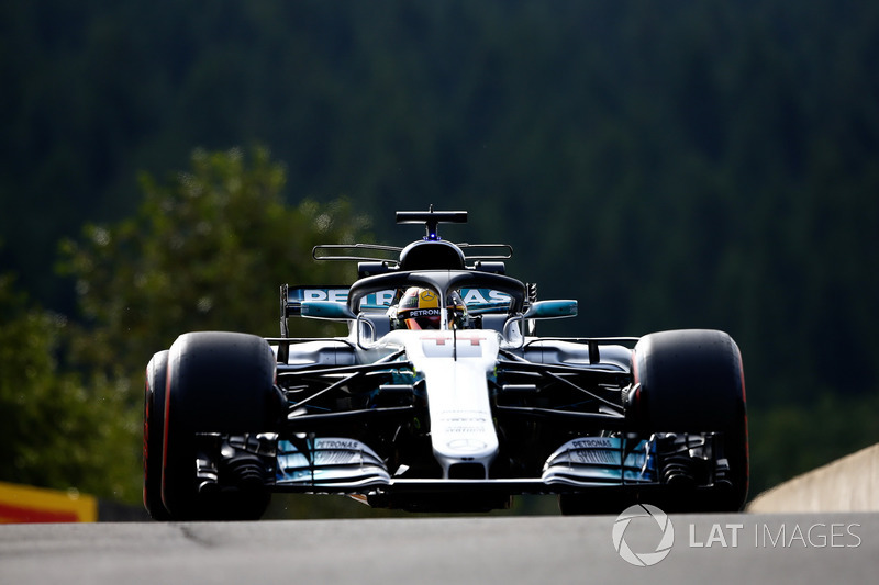 Lewis Hamilton, Mercedes AMG F1 W08, con el halo