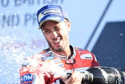 Podio: il vincitore della gara Andrea Dovizioso, Ducati Team