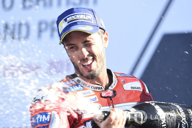 Podium: race winner Andrea Dovizioso, Ducati Team